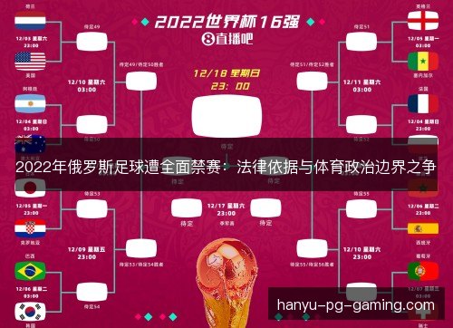 2022年俄罗斯足球遭全面禁赛：法律依据与体育政治边界之争